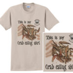 This is my crab eating shirt with crab dinner image and new Assault on Patcong Creek logo.
